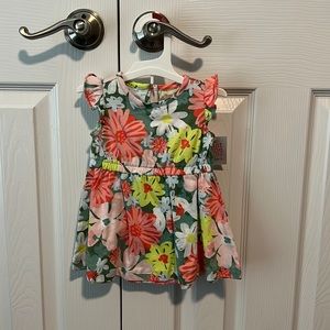 Girls floral dress and bloomers - 6 mo